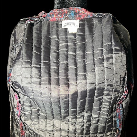 Campus Casuals - 80's Jewel Tone Quilted Velour Blazer - Size S - Picture 5 of 5